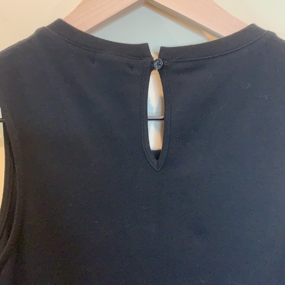 J CREW ladies black top with embroidered hem lace - Picture 5 of 9